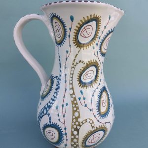 Jarra de agua de 25 cm flores