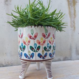 Maceteros de patas grandes pétalos